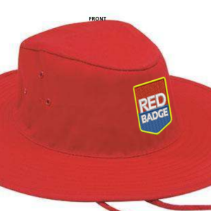Poly Cotton Slouth Hat, Red - Red Badge Standard