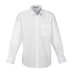 Long Sleeve Shirt, White – Red Security Corporate, No Branding
