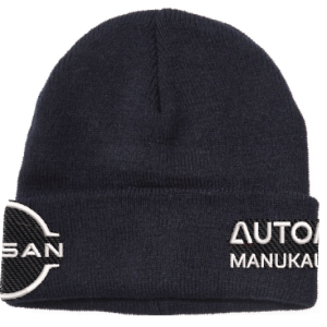 Wool Mix Beanie (50% Wool 50% Acrylic), Black, Nissan Service