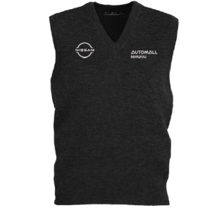 Mens Woolmix Knit Vest, Black, Nissan Sales