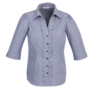 Womens Edge Shirt, 3/4 Sleeve, Blue, North Harbour Ford Service
