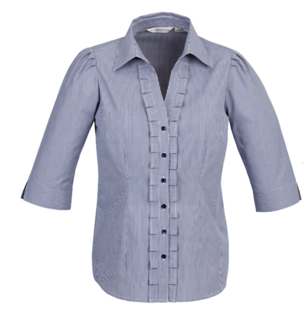 Womens Edge Shirt, 3/4 Sleeve, Blue, North Harbour Ford Service