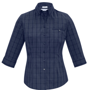 Womens Harper Shirt, Blue, North Harbour Mazda Service