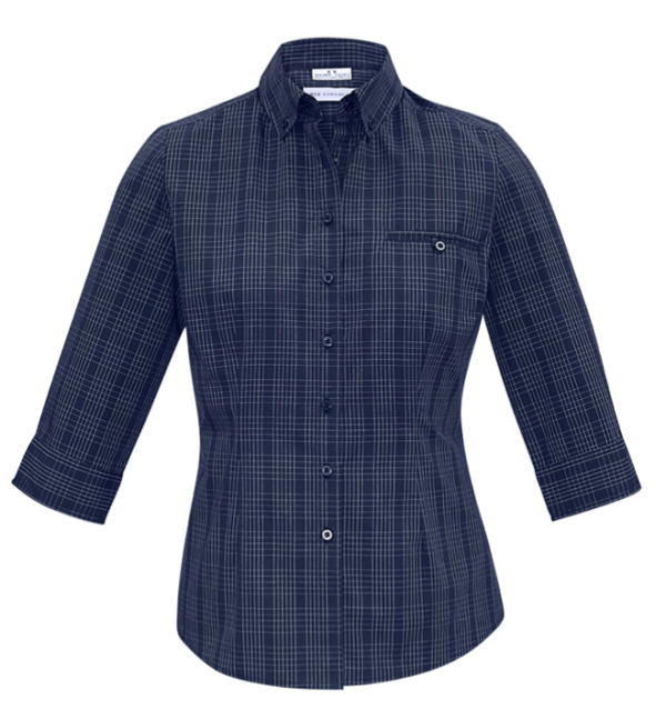 Womens Harper Shirt, Blue, North Harbour Mazda Service