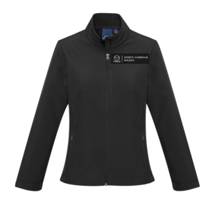 Womens Apex Jacket, Black, North Harbour Mazda Service