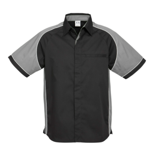 Mens Nitro Shirt, Black/Grey/White, John Andrew Service - Penrose & Henderson