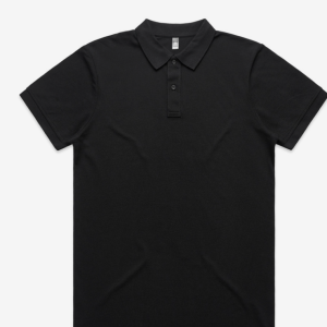 Mens Pique Polo, Black, North Harbour Silverdale