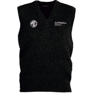 Mens Woolmix Knit Vest, Black, MG Sales