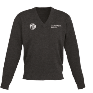 Mens Woolmix Knit Pullover, Black, MG Sales