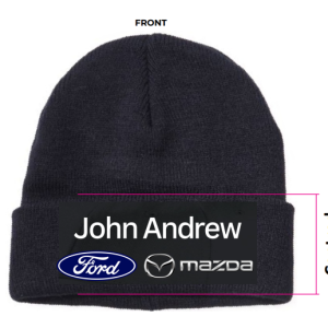 Unisex Wool Blend Beanie, Black, John Andrew Service - Penrose & Henderson