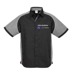 Mens Nitro Shirt, Black/Grey/White, John Andrew Service - Penrose & Henderson