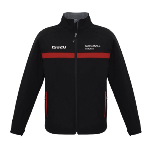 Unisex Charger Jacket, Black/Red/Grey, Isuzu Service