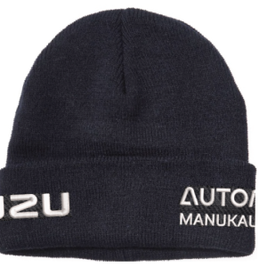 Wool Mix Beanie (50% Wool 50% Acrylic), Black, Suzuki Service