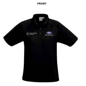 Mens Sprint Polo, Black, John Andrew Service
