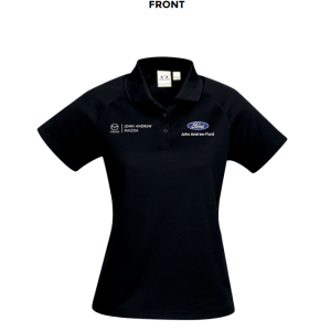 Womens Sprint Polo, Black, John Andrew Service