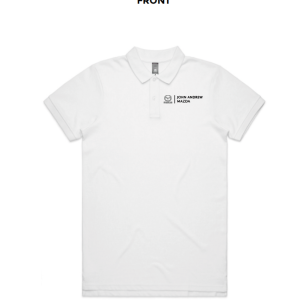 Mens Pique Polo, White, John Andrew Mazda Sales