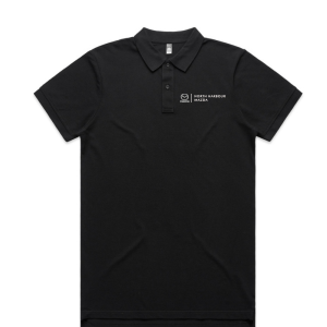 Mens Pique Polo, Black, North Harbour Mazda Sales