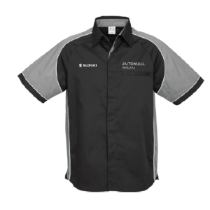 Mens Nitro Shirt, Black/Grey/White, Suzuki Service