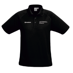 Mens Sprint Polo, Black, Suzuki Sales
