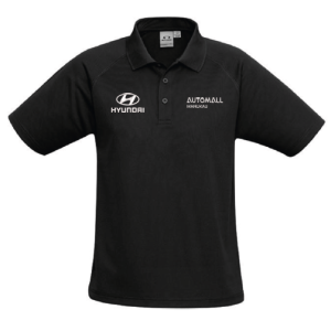 Mens Sprint Polo, Black, Hyundai Sales