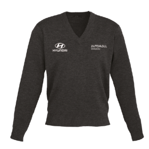 Mens Woolmix Knit Pullover, Black, Hyundai Sales