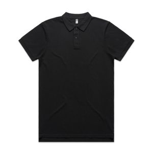Women Pique Polo, Black, BAIC