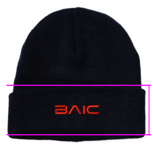 Wool Mix Beanie (50% Wool 50% Acrylic), Black, BAIC