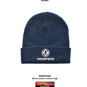 Wool Mix Beanie (50% Wool 50% Acrylic), Black, Dongfeng