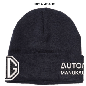 Wool Mix Beanie (50% Wool 50% Acrylic), Black, MG Service