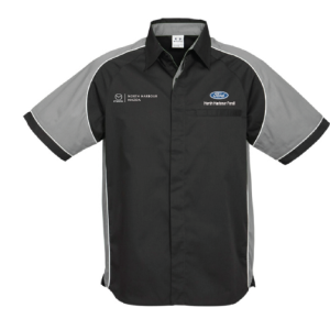 Mens Nitro Shirt, Black/Grey/White, North Harbour Silverdale, Dual Branded