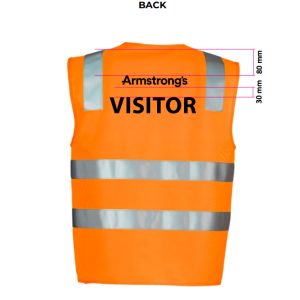 Hi Vis Vest, Orange - Visitor