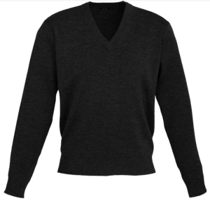 Mens Woolmix Knit Pullover, Black, Suzuki Sales
