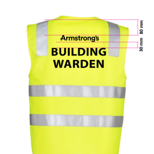 Hi Vis Vest, Yellow - Building Warden