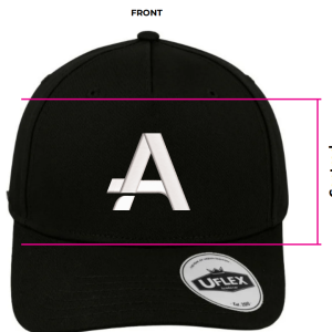 Unisex 5 Panel Curved Peak Snapback Cap - Black, Armstrong's