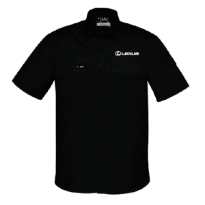 Mens Rugged Cooling Mens S/S Shirt - Black, Lexus