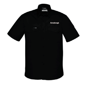 Mens Rugged Cooling Mens S/S Shirt - Black, Armstrong's