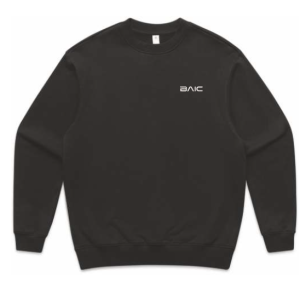 Crew Sweatshirt, Black, BAIC