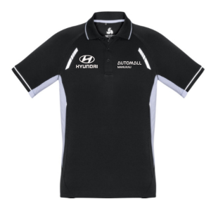 Mens Renegade Polo, Black Silver, Hyundai Service