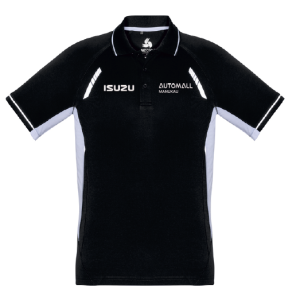 Mens Renegade Polo, Black Silver, Isuzu Service