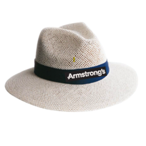 Unisex Madrid Straw Hat, White, Armstrong's