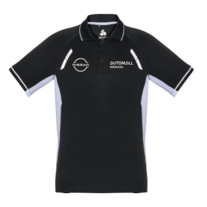 Mens Renegade Polo, Black Silver, Nissan Service
