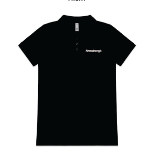 Women Pique Polo, Black, Armstrong's